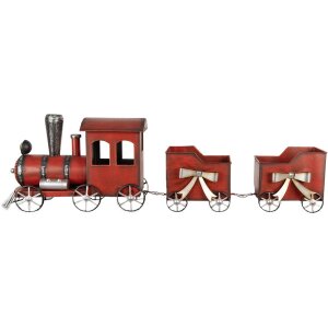 Clayre & Eef 6Y5632 Decoratie Trein Rood Metaal...