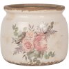 Clayre & Eef 6CE1978M Bloempotdecoratie bloemmotief Ø 16x13 cm