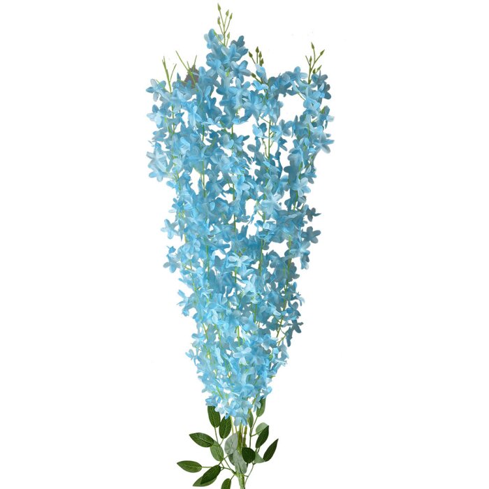 Clayre & Eef 6PL0319BL Decoratie Tak met Bloemen Blauw 6x6x80 cm