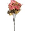 Clayre & Eef 6PL0340 Kunstbloemenboeket Rozen Roze Goud 18x15x50 cm