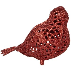 Clayre & Eef 65779 Decoratie Vogel Rood 16x6x6 cm...