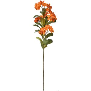 Clayre & Eef 6PL0344O Decoratieve Tak Bloemen Oranje Groen 17x14x70 cm