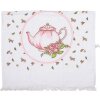 Clayre & Eef CT031 Gastendoek Wit Roze Katoen 40x66 cm