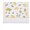 Clayre & Eef CTLEL-1 Lemon Design Gastendoek Wit Geel 40x66 cm