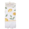 Clayre & Eef CTLEL-1 Lemon Design Gastendoek Wit Geel 40x66 cm