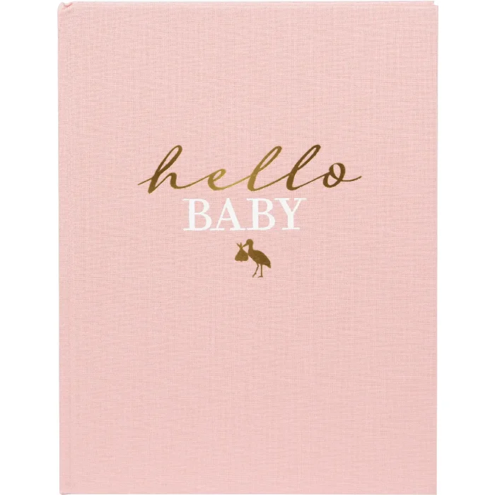 Goldbuch baby dagboek hello.baby rosé 21x28 cm 44 paginas goud preeg