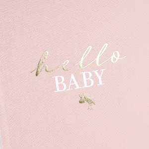 Goldbuch baby dagboek hello.baby rosé 21x28 cm 44 paginas goud preeg