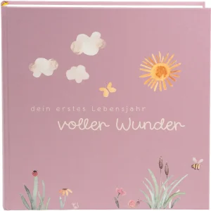 Goldbuch babyalbum vol verwondering weide schemerroze...