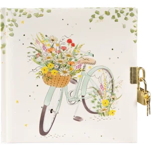 Goldbuch dagboek Bloemenfiets 16x16 cm 96 paginas