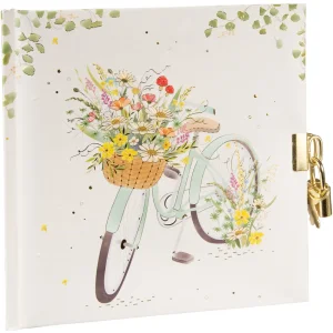 Goldbuch dagboek Bloemenfiets 16x16 cm 96 paginas