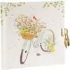 Goldbuch dagboek Bloemenfiets 16x16 cm 96 paginas