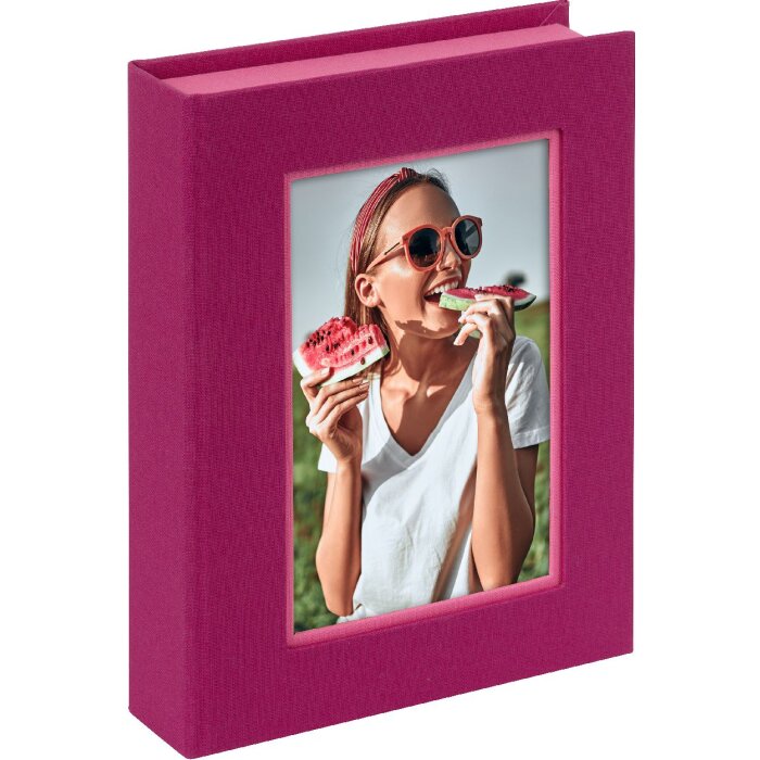 Goldbuch opbergdoos Bella Vista fuchsia roze met fotovenster 19x14x3,8 cm