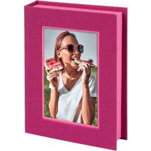 Goldbuch opbergdoos Bella Vista fuchsia roze met fotovenster 19x14x3,8 cm