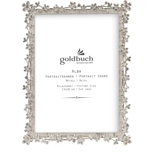 Goldbuch metalen fotolijst Alba 10x15 cm zilver bloemmotief