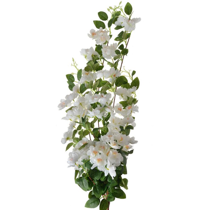 Clayre & Eef 6PL0345W Siertak met Bloemen Wit Groen 25x15x88 cm