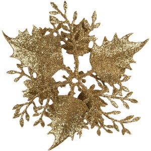 Clayre & Eef 65784 Kerstdecoratie bloem goud Ø...