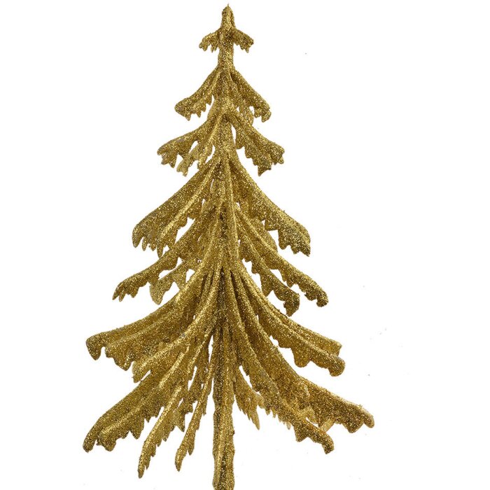 Clayre & Eef 65800 Decoratie Kerstboom Goud 17x8x37 cm