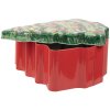 Clayre & Eef 6BL0154 Blikken Kerstboom Groen Rood 15x18x7 cm