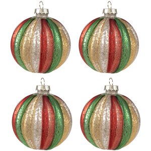 Clayre & Eef 6GL2737GG Kerstboom kerstballen glas...