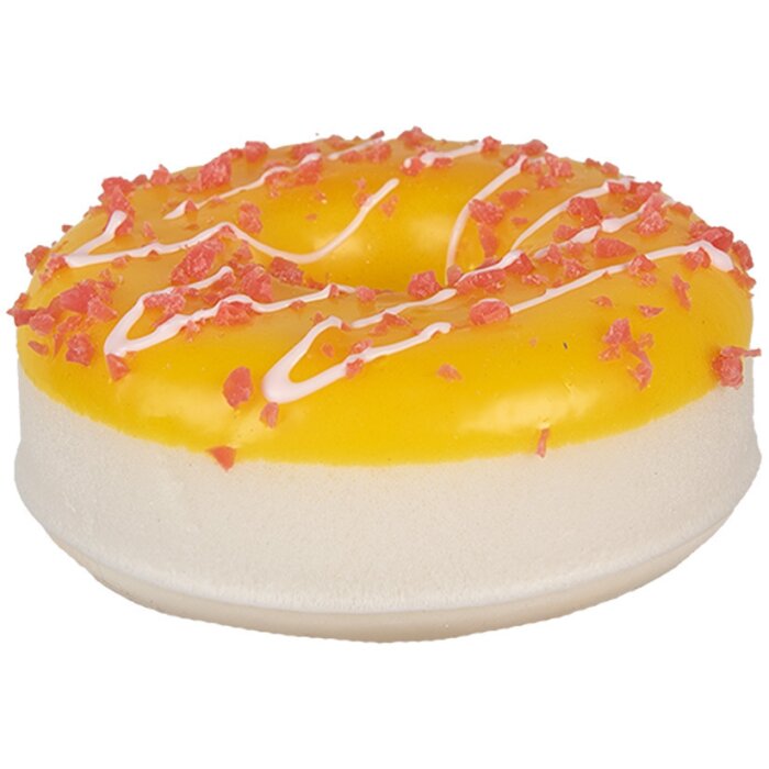 Clayre & Eef 65982 Decoratie Donut Geel Plastic Ø 8x3 cm