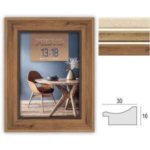 ZEP fotolijst Arles houtlook helder glas 10x15 cm tot...