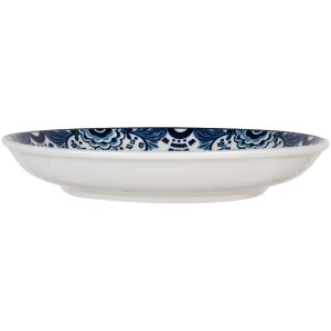 Clayre & Eef 6CEDP0166 Bord Ø 21 cm Wit Blauw...