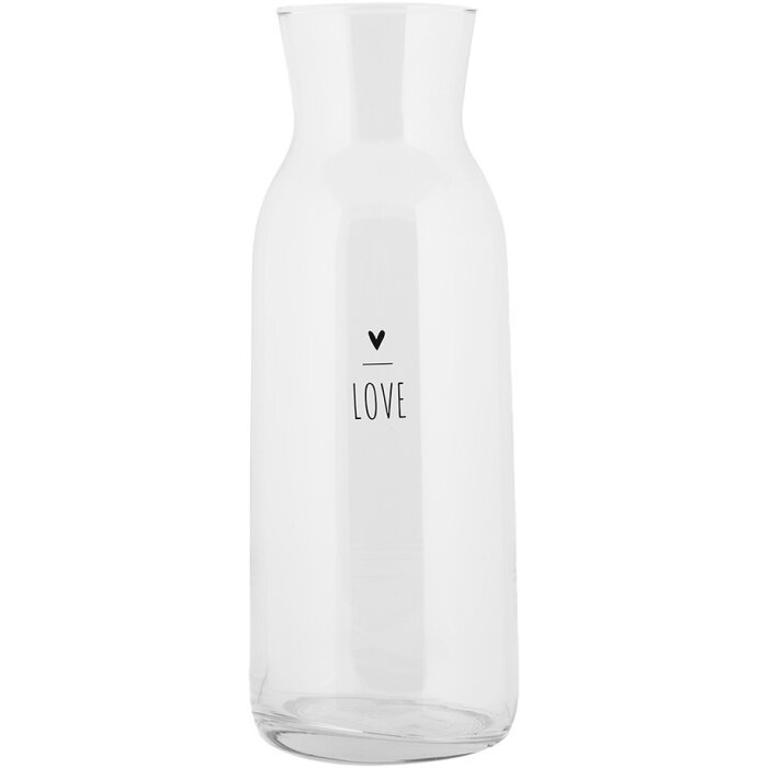 Clayre & Eef BHSGL0001 Karaf glas 1000 ml Ø 9x25 cm landelijke stijl