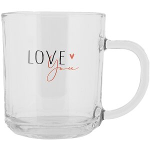 Clayre & Eef BHSGL0015 Theeglas Love You 200 ml...