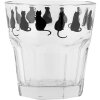 Clayre & Eef PWSGL0005 Drinkglas transparant kattenmotief Ø 8x8 cm 200 ml