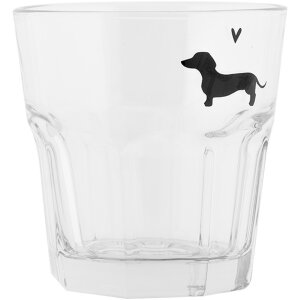 Clayre & Eef drinkglas PWSGL0006 teckelmotief 200 ml...