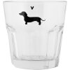 Clayre & Eef drinkglas PWSGL0006 teckelmotief 200 ml Ø 8x8 cm