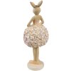 Clayre & Eef 6PR4418 Decoratief Konijn Beige Roze 9x7x22 cm Polyresin Landelijke Stijl