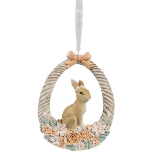 Clayre & Eef 6PR4403 Decoratiehanger Konijn Beige...