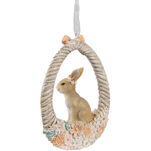 Clayre & Eef 6PR4403 Decoratiehanger Konijn Beige...