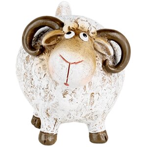 Clayre & Eef 6PR5274 Decoratie Schaap Wit Bruin 9x7x8 cm