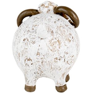 Clayre & Eef 6PR5274 Decoratie Schaap Wit Bruin 9x7x8 cm