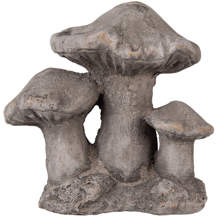 Clayre & Eef 6TE0569 Decoratie Paddenstoelen Grijs 16x12x15 cm