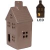 Clayre & Eef 6CE2118 Decoratie Huis LED Bruin 8x6x15 cm