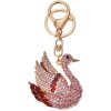 Juleeze JZKC0171 Sleutelhanger zwaan goud roze strass 5x2x6 cm