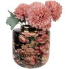 Clayre & Eef 65891 Decoratievaas Zwart Roze Ø17x18 cm IJzer