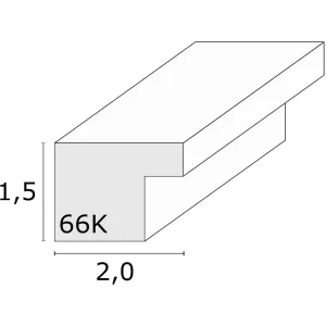 Deknudt S66KH1 eiken fotolijst 60x80 cm met passe-partout