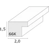 Deknudt S66KH1 eiken fotolijst met passe-partout 70x100 cm