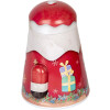 Clayre & Eef blikken doos kerstman 12x10x15 cm rood witte kerstdecoratie