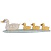 Clayre & Eef 6PR5472 Decoratie Eenden Wit Geel 26x6x7 cm Landelijke stijl