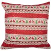 Clayre & Eef KT021.376 Kussenhoes Rood 44x44 cm Kerst Design Landelijke Stijl