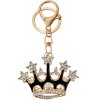 Juleeze JZKC0199 Sleutelhanger kroontje design goud strass 4x2x6 cm