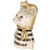 Clayre & Eef 6PR5075 Decoratieve Bust Kat met Muis Goud Zwart-Wit 11x9x18 cm