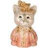 Clayre & Eef 6PR5077 Decoratie Borstbeeld Kat 12x9x18 cm Wit Roze Goud