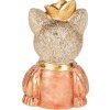 Clayre & Eef 6PR5077 Decoratie Borstbeeld Kat 12x9x18 cm Wit Roze Goud