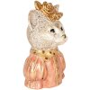 Clayre & Eef 6PR5077 Decoratie Borstbeeld Kat 12x9x18 cm Wit Roze Goud